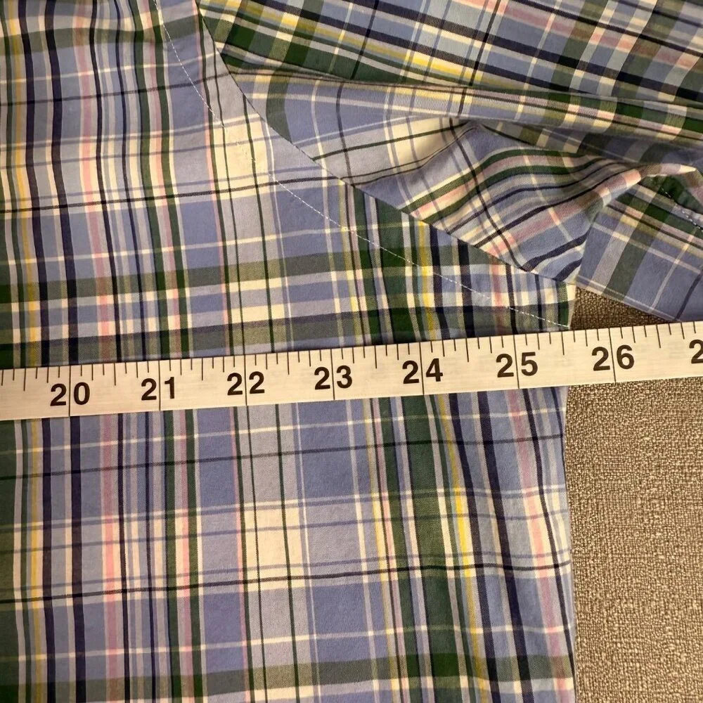 Polo Ralph Lauren Men's Classic Fit Plaid Button-Down Shirt XL Blue/Green Preppy